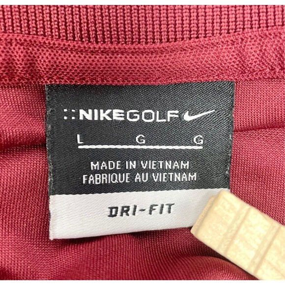 Nike Men Large Red Short Sleeve Athletic Shirt Polo 363807 Dri-Fit - Picture 7 of 9